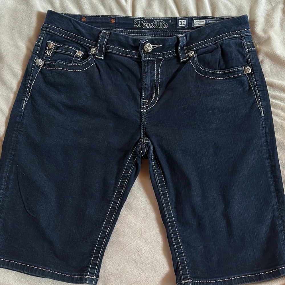 Miss Me Easy Bermuda Jean shorts